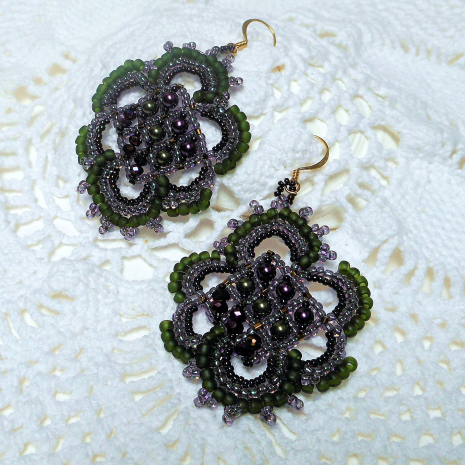 Beading tutorial Avalon Earrings