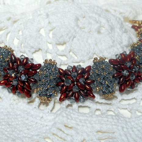 Beading tutorial Blue Ingenue Bracelet