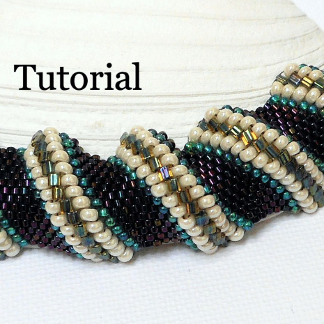 Three Dimensional Diagonal Peyote Bracelet tutorial