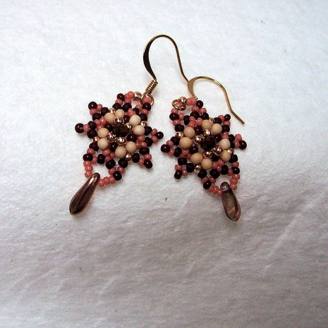 Beading tutorial Diamond Diva Earrings