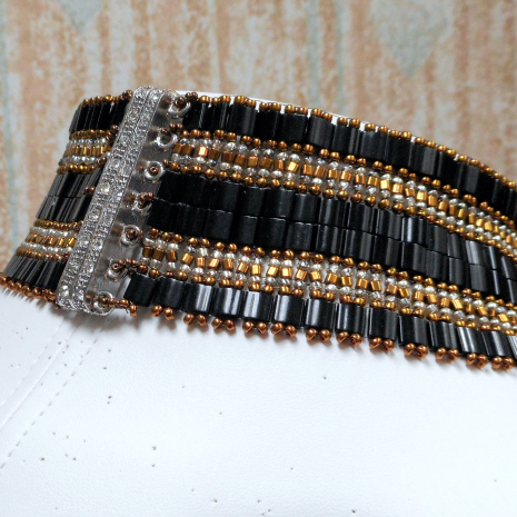 Beading tutorial Egyptian Queen side clasp