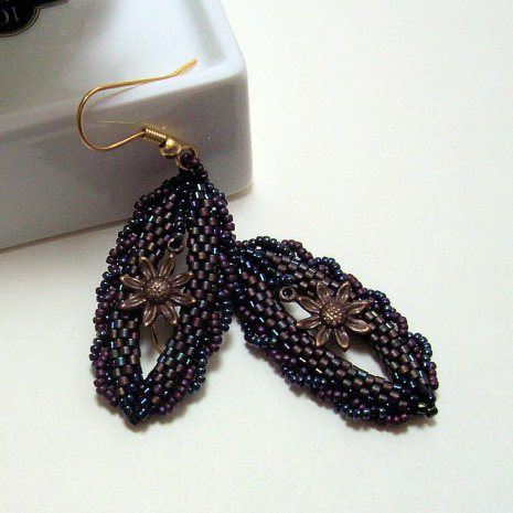 Ephiphany Earrings with sunflowers