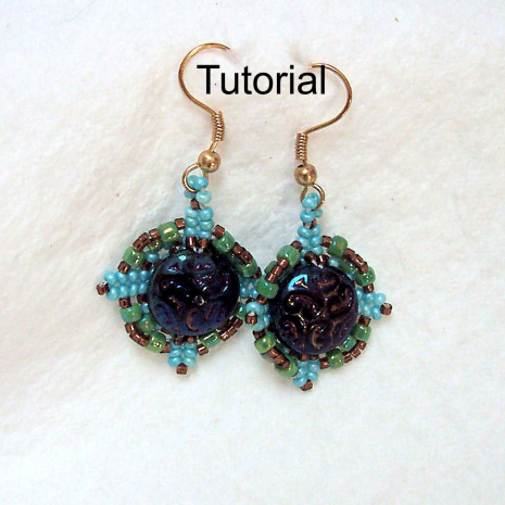 Beading tutorial Goddess Eye earrings