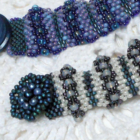 Beading  tutorial Hills and valleys peyote bracelet