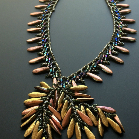 Indian Peacock Necklace Beading tutorial