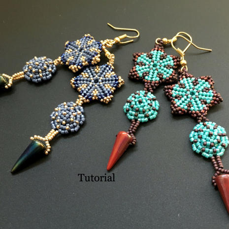 Beading tutorial Sea Star Earrings